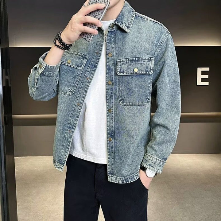 Herren Denim Überhemd Drune 1787799486