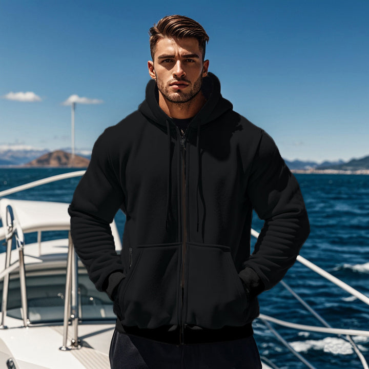 Herren Sportliche Kapuzenjacke mit praktischen Reißverschlusstaschen Drune
