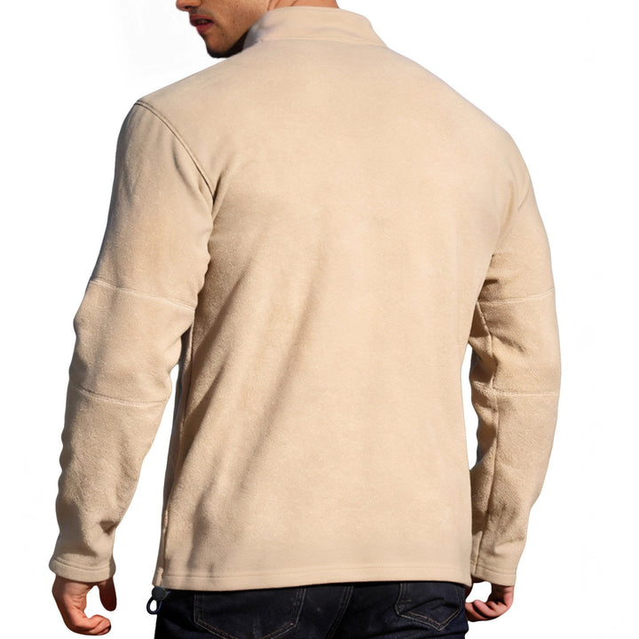 Herren nan leichter Mikrofleece-Performancepullover mit kurzem Reißverschluss Raglanärmeln und formgebenden Nähten Drune