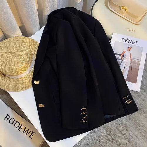 Damen Eleganter Blazer mit goldenen Details Drune