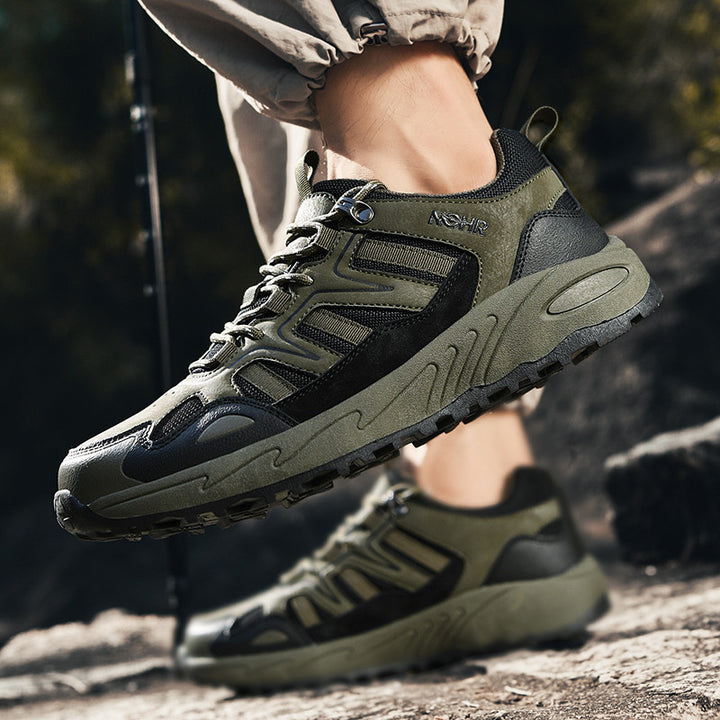 Herren nan Outdoor-Expeditionssneaker mit verstärkter Zehenkappe, stoßdämpfender Hohlkammersohle und profiliertem Trail-Profil Drune