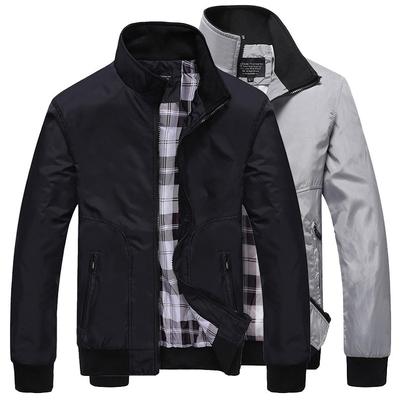 Herren Übergangsjacke mit hohem Kragen und bequemen Taschen Drune