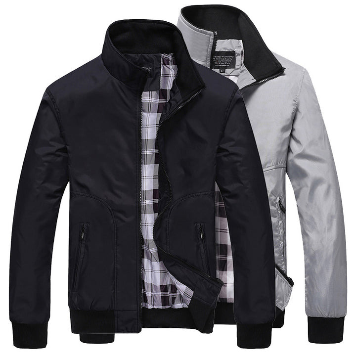 Herren Übergangsjacke mit hohem Kragen und bequemen Taschen Drune
