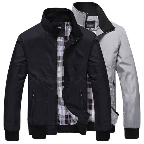 Herren Übergangsjacke mit hohem Kragen und bequemen Taschen Drune