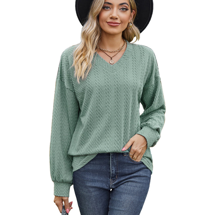 Damen Viskosepullover mit strukturiertem Kabelmuster und lässigem Schnitt Drune
