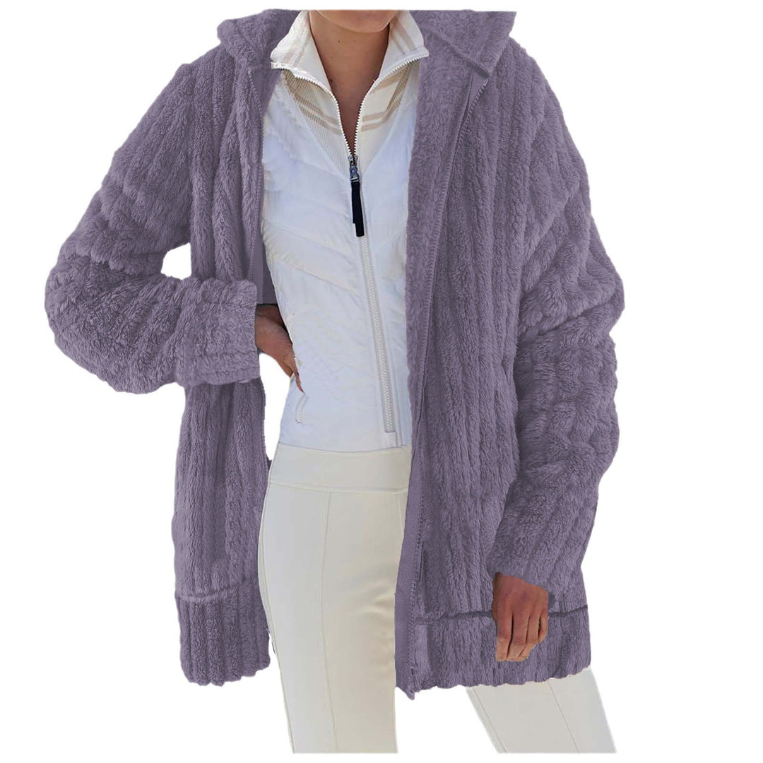 Damen Kuschelige Fleecejacke mit hohem Kragen und voluminösem Schnitt Drune