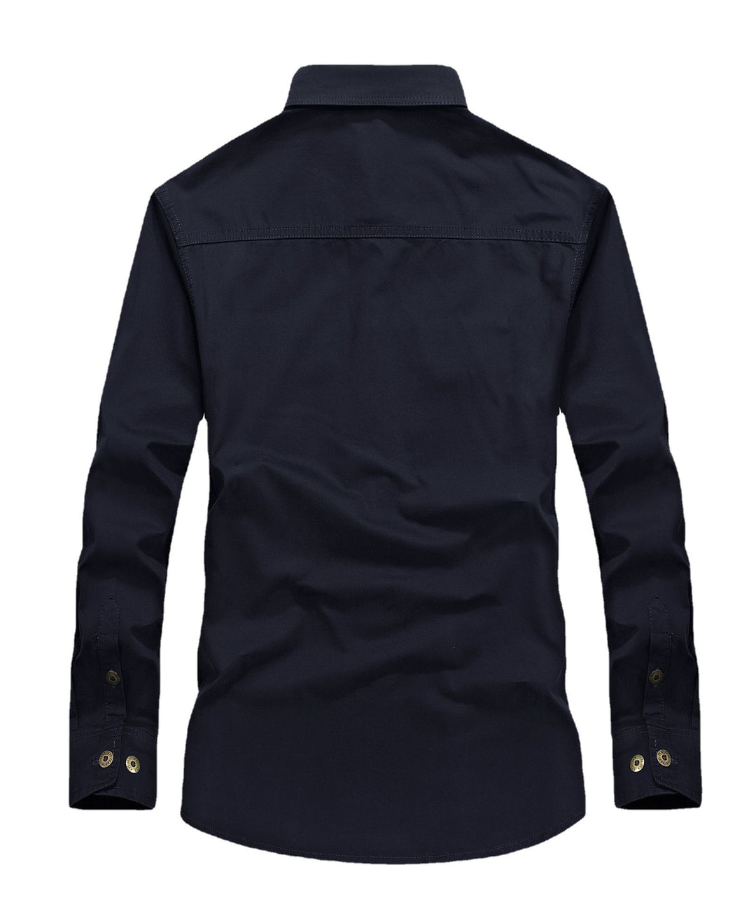 Herren leichtes Canvas-Fieldhemdjacke mit Brustpattentaschen und verstärkten Nähten Drune