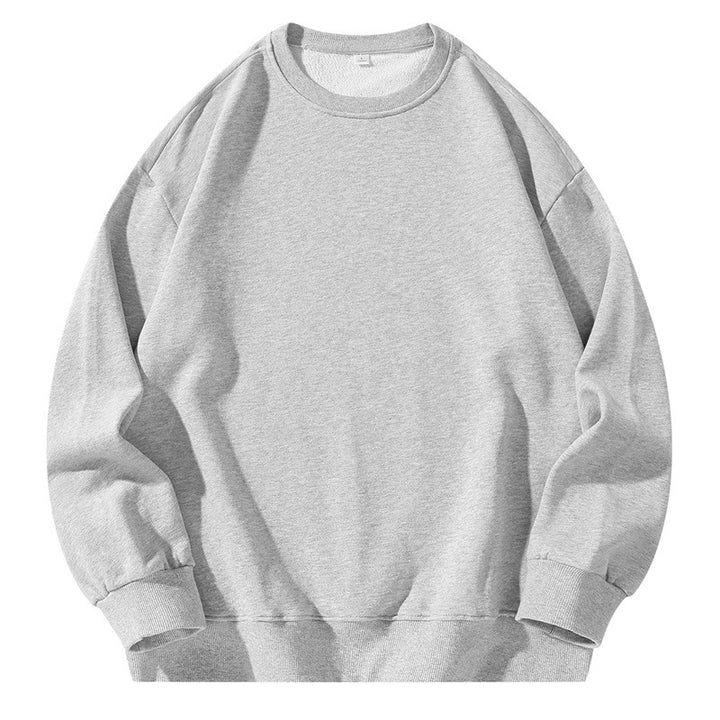 Unisex Oversize-Sweatshirt mit Rundhalsausschnitt, überschnittener Schulter und geripptem Saum Drune