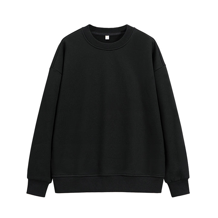 Unisex Oversize Rundhals-Sweatshirt aus schwerer Baumwollmischung mit geripptem Saum und Raglanärmeln Drune