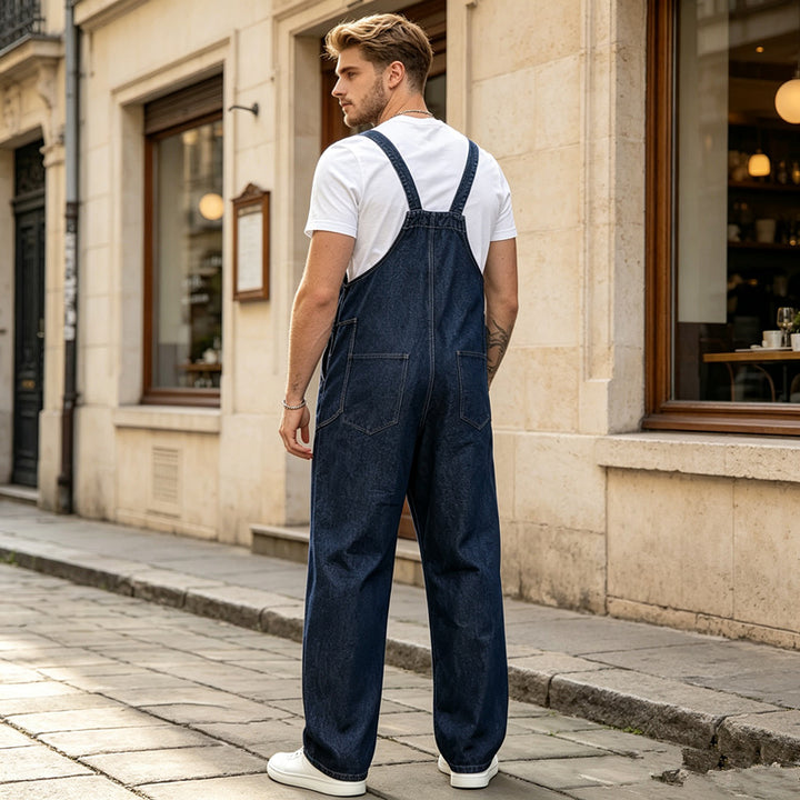 Herren Modische Denim-Latzhose Drune