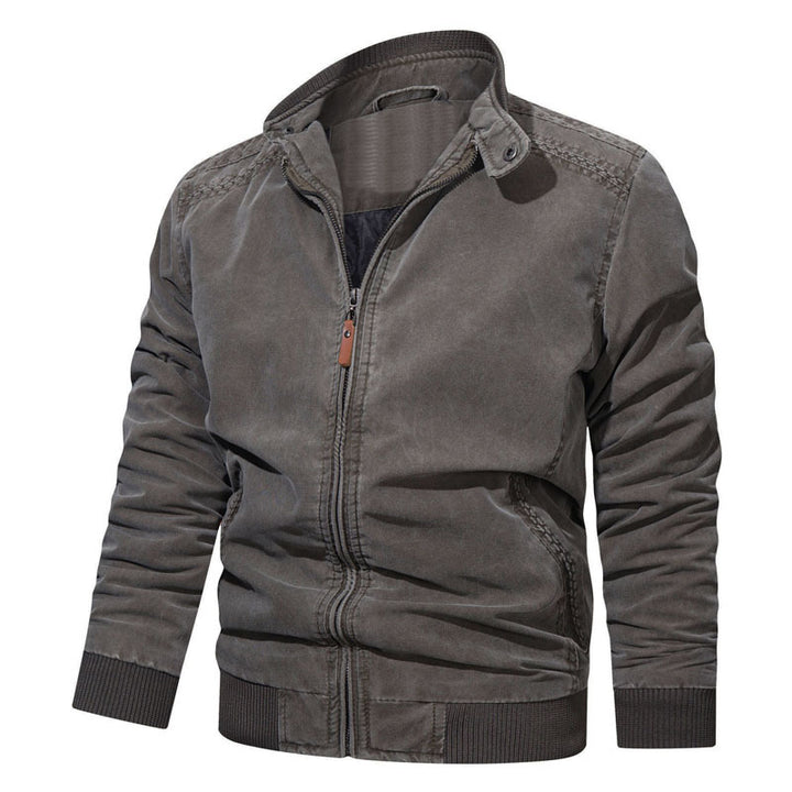 Herren Modische Bomberjacke mit Reißverschluss und feinen Details Drune