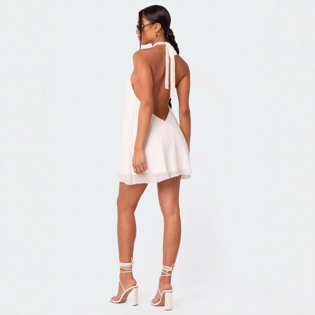 Damen luftiges Strandkleid mit verstellbaren Haltern und fließendem Design Drune