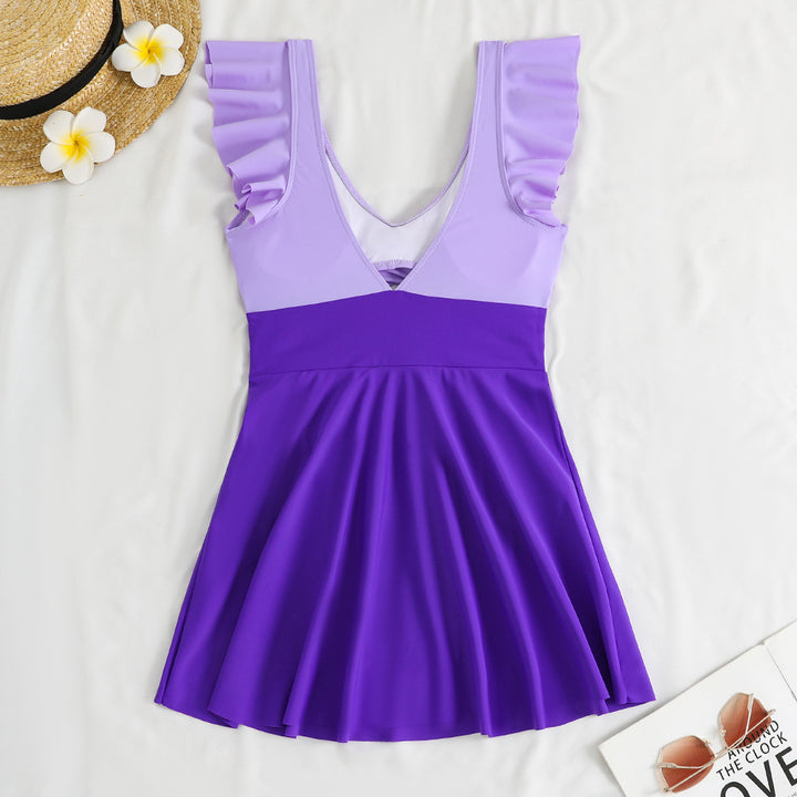Damen Einteiler-Badeanzug mit femininem Wickeldesign und Cut-Out-Details Drune