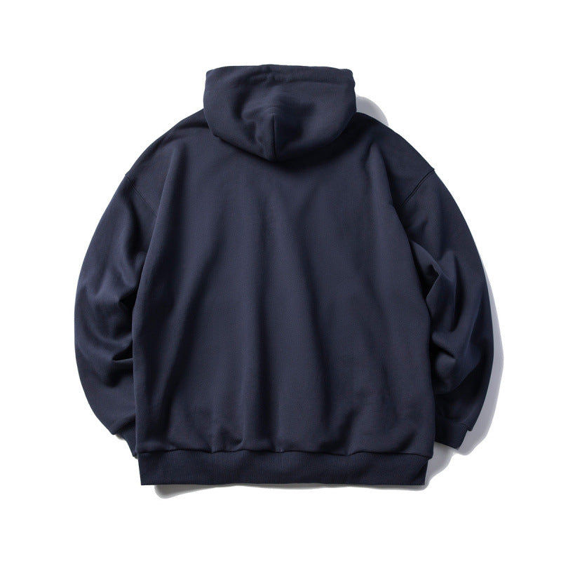 Unisex Oversize Kapuzenpullover mit Collegiate-Print und Kängurutasche Drune
