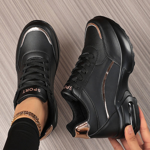 Damen Chunky-Sneaker mit Luftkissensohle und Metallic-Details Drune