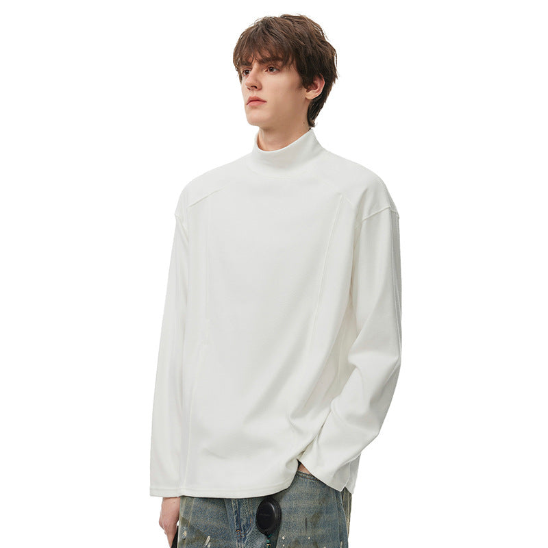 Herren Oversize Rollkragenpullover aus weichem Baumwoll‑Mix mit Raglanärmeln Drune
