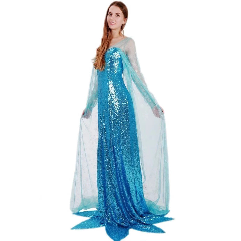 Damen Glitzerndes Meerjungfrauen-Kleid mit schimmerndem Überrock und herzförmigem Ausschnitt Drune