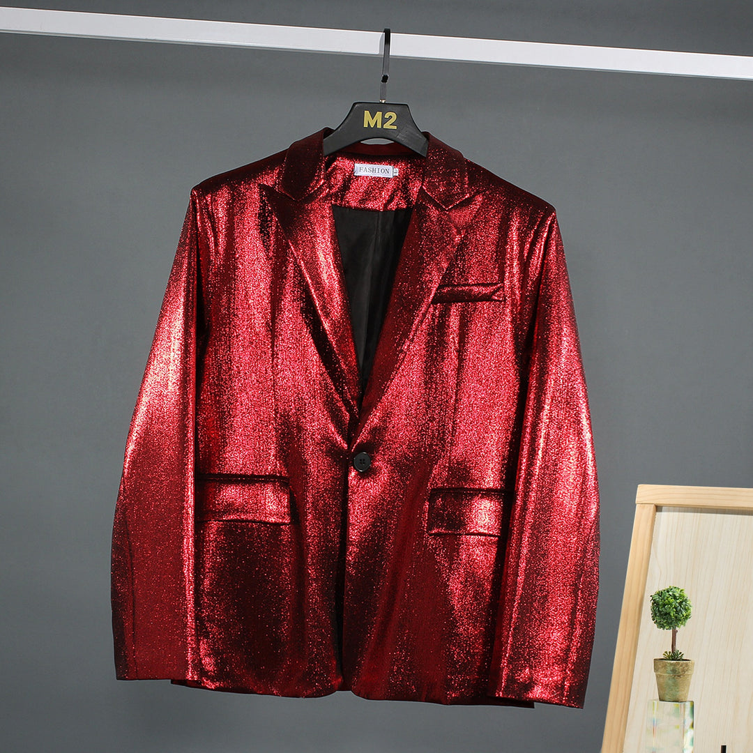 Herren schimmernder Blazer mit luxuriösem Obermaterial und klassischem Schnitt Drune