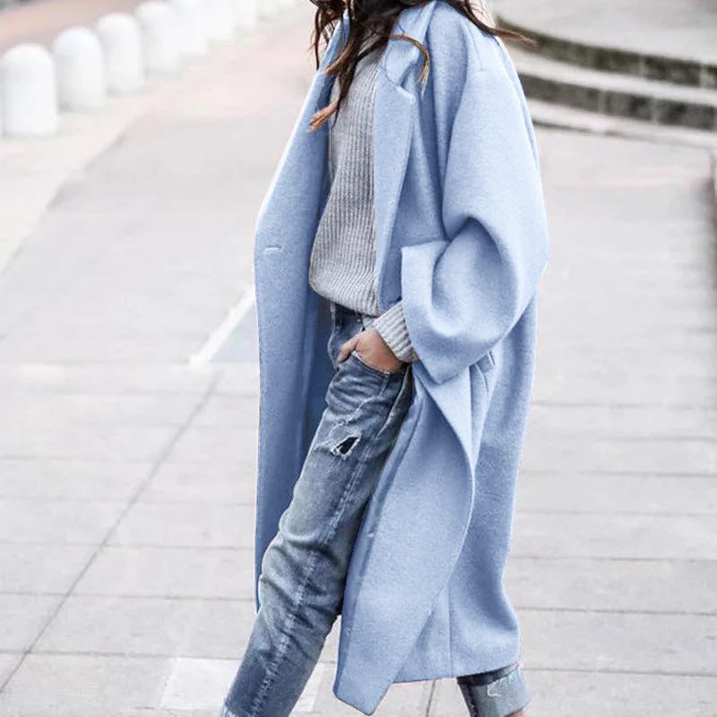 Damen Oversized Wollmantel Drune
