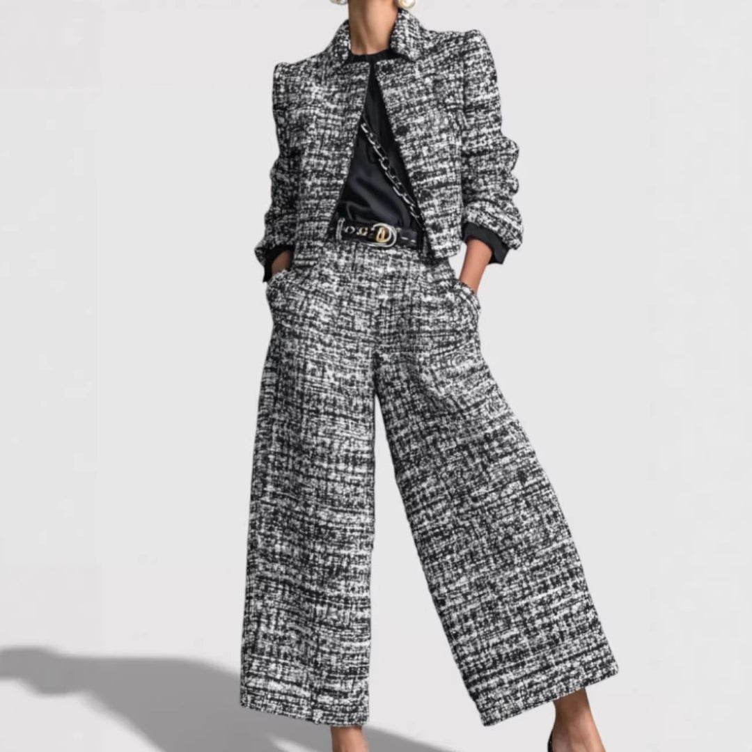 Damen Modernes Tweed-Anzug-Set