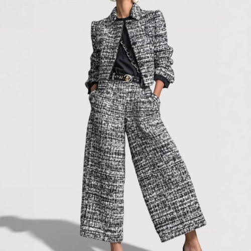 Damen Modernes Tweed-Anzug-Set