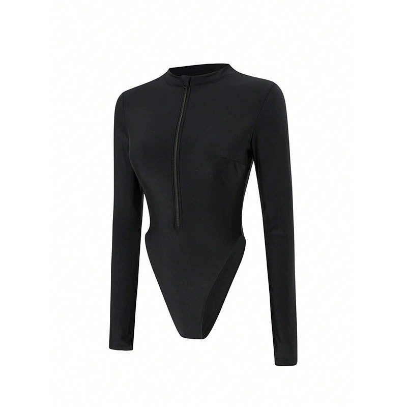 Damen Langärmeliger High-Cut Badeanzug Drune