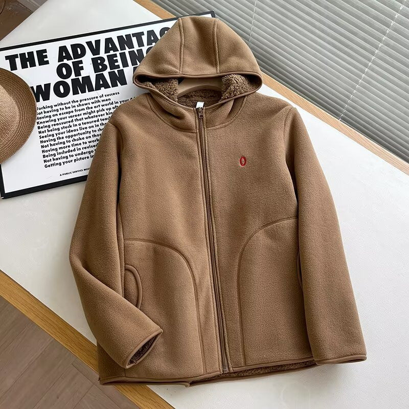 Damen warme Fleecejacke mit kuscheligem Innenfutter Drune