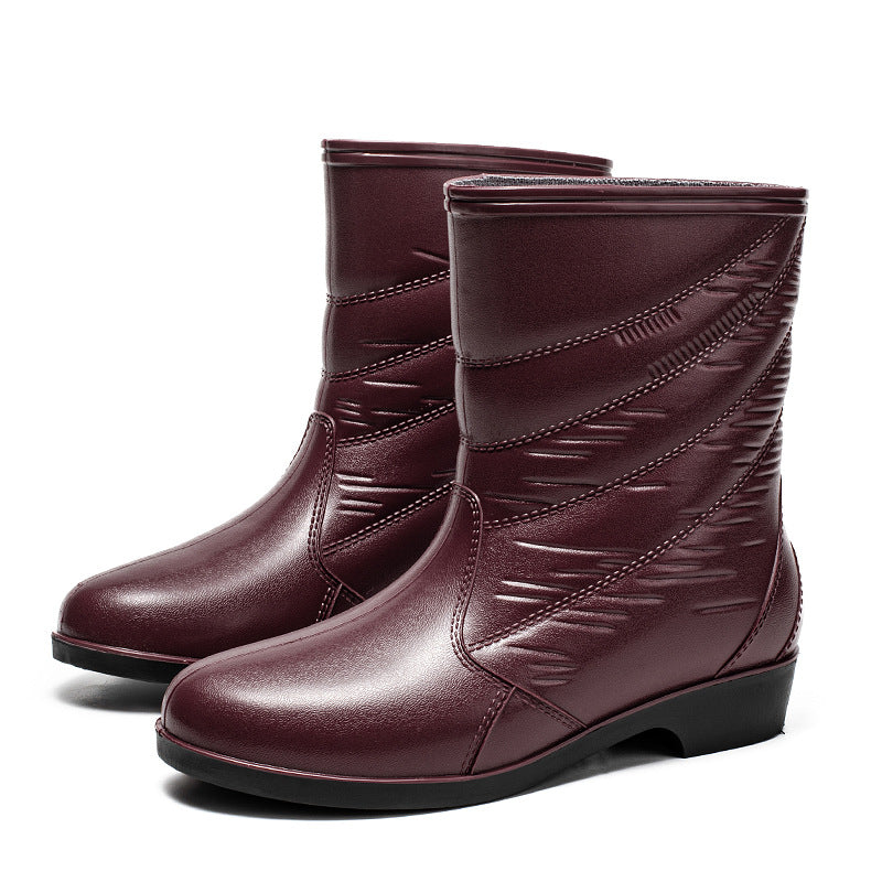 Damen Elegante wasserfeste Kurzschaftstiefelette mit gesteppter Optik und stoßdämpfender Leichtsohle Drune