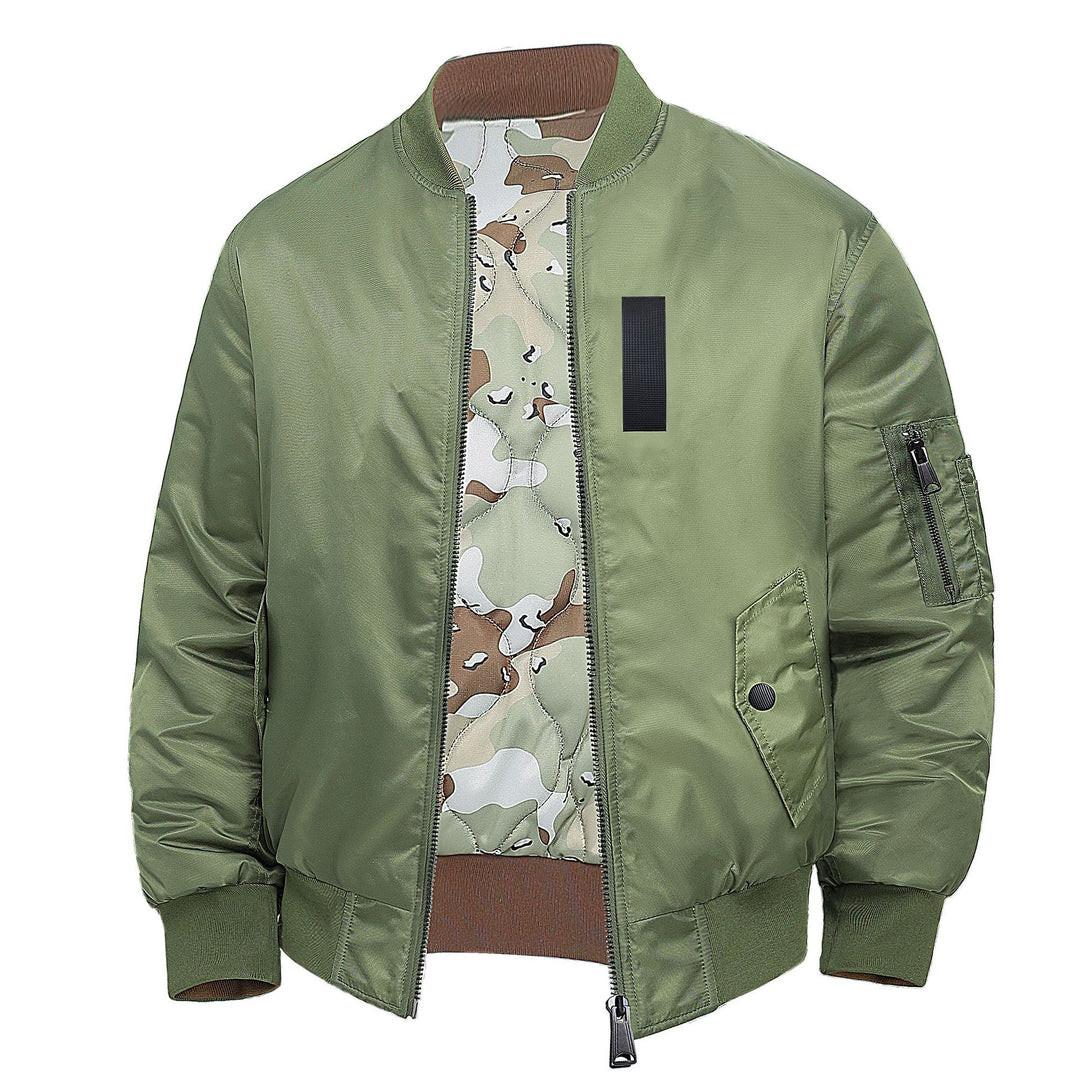 Herren  Classic Pilot Bomberjacke mit Utility-Ärmeltasche und gestepptem Futter Drune