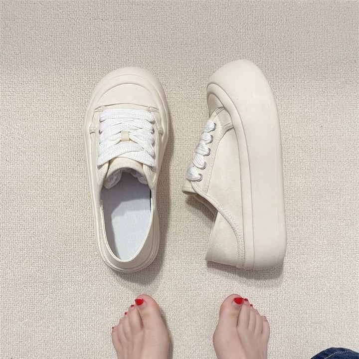 Damen Bequeme Sneaker aus hochwertigem Material mit elastischen Schnürsenkeln Drune
