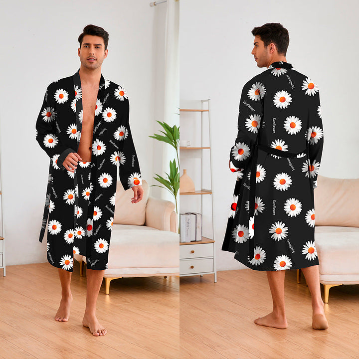 Herren Kimono mit modernem Muster und Gürtel – Drune