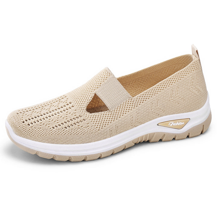Damen nan gestrickter Schlupfsneaker mit atmungsaktivem Obermaterial und stoßdämpfender Profilsohle Drune