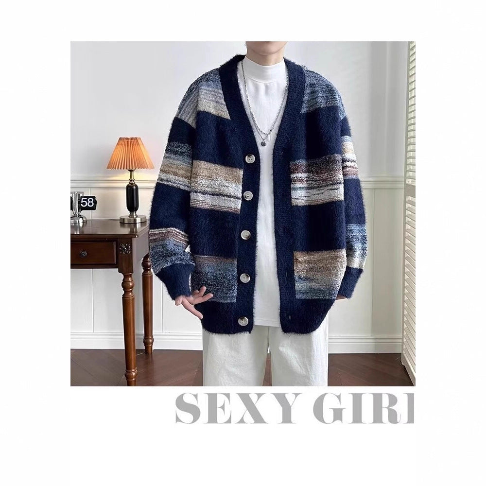 Damen Kuschelige Strickjacke mit Knöpfen Drune