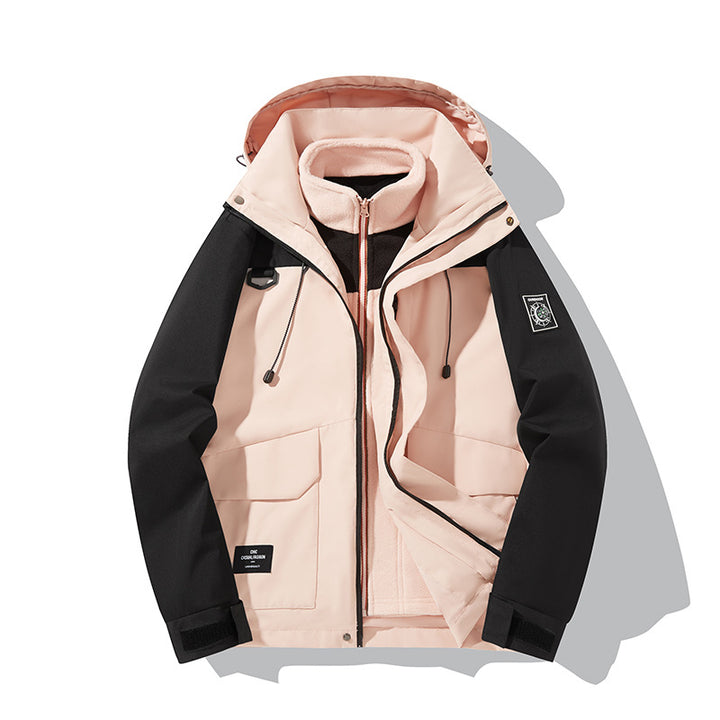Herren Wetterfeste Outdoorjacke mit Kapuze Drune