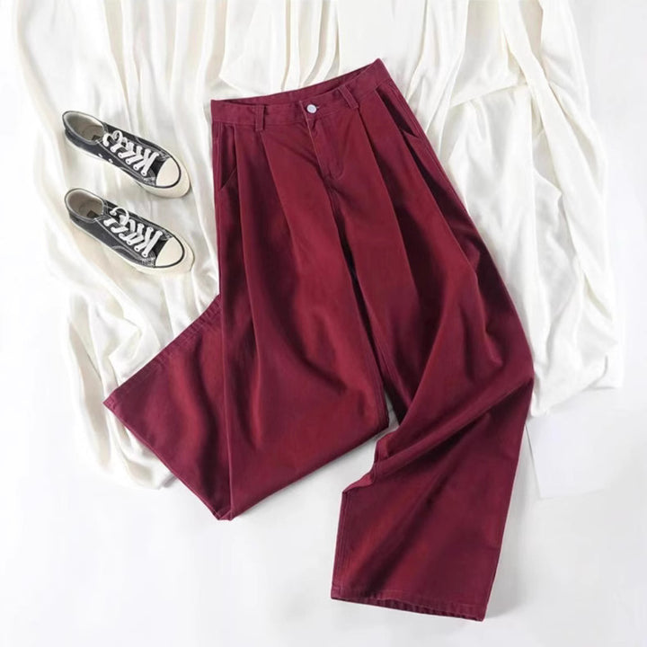 Damen Weit geschnittene Chino-Hose Drune