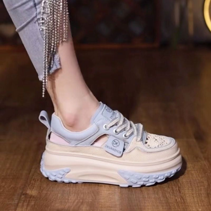 Damen High-Top Sneakers mit gepolsterter Sohle und atmungsaktiver Konstruktion Drune