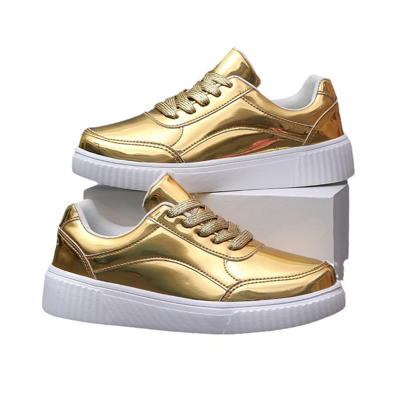 Damen Trendige und modische Sneakers mit glänzendem Obermaterial Drune
