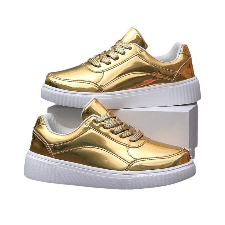 Damen Trendige und modische Sneakers mit glänzendem Obermaterial Drune