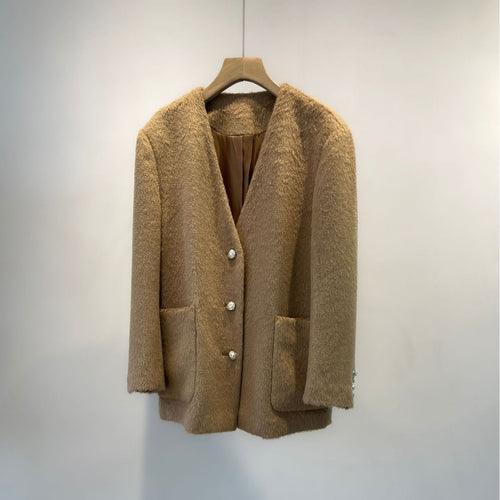 Eleganter strukturierter Blazer für Frauen Drune