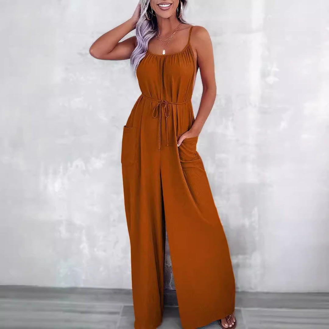 Damen Jumpsuit mit Schlaufen-Details und Taschen Drune