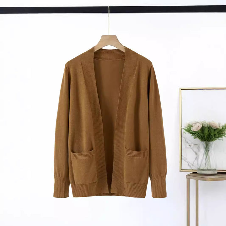 Damen Strickjacke mit strukturiertem Design und praktischen Taschen Drune