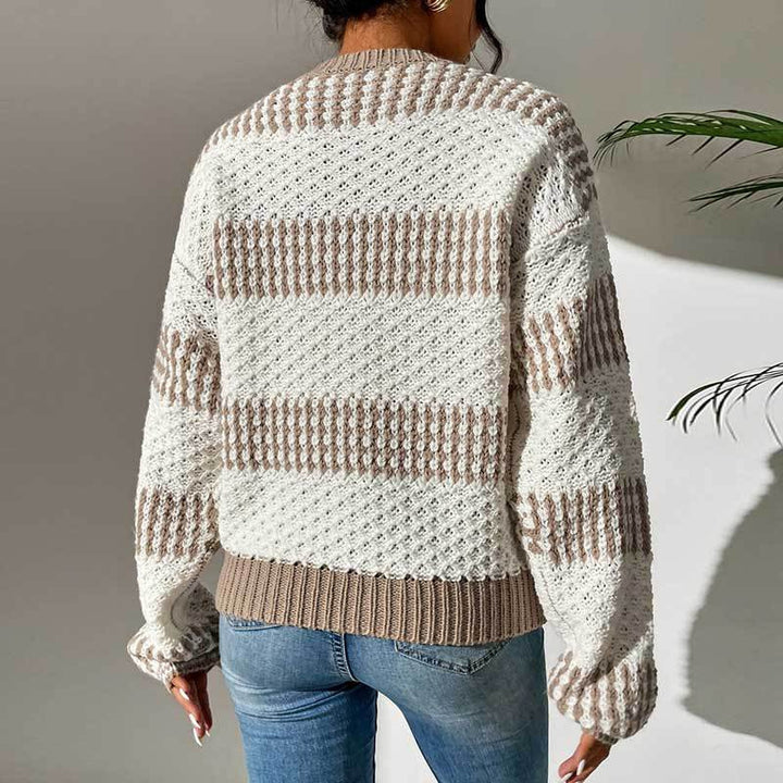 Damen Strickpullover mit raffiniertem Strukturmuster und modischem Oversized-Schnitt Drune