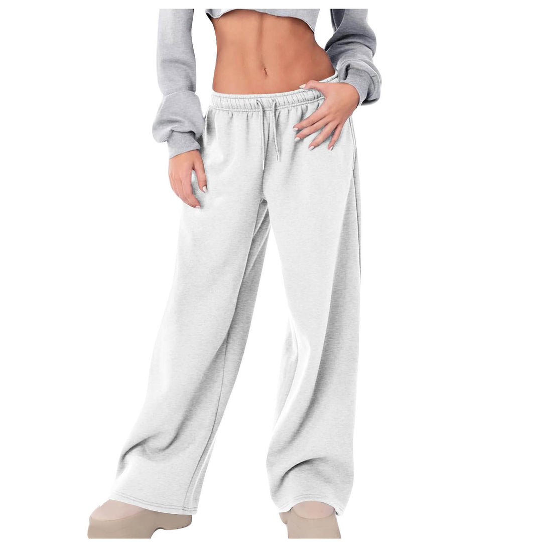 Damen nan weite High-Waist Relaxhose mit Kordelzug und verdeckten Seitentaschen Drune