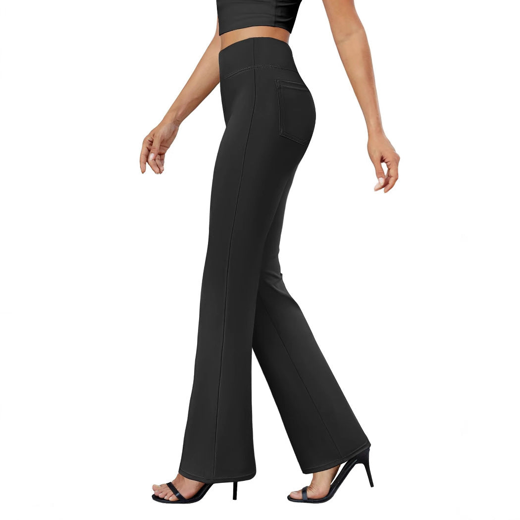 Damen Hochtaillierte Bootcut-Hosen Drune