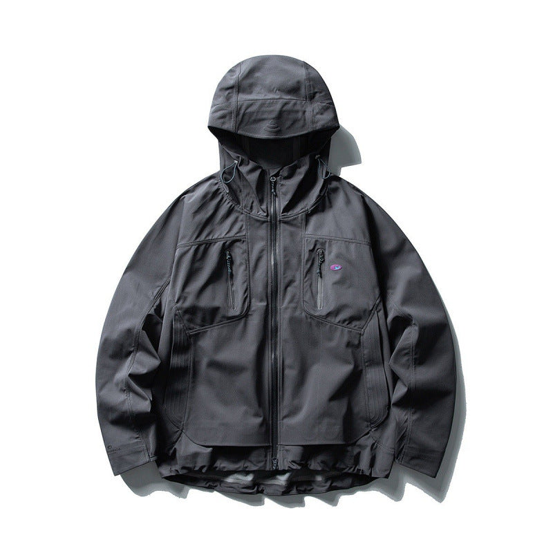 Unisex Technische Softshell-Fieldjacke mit verschweißten Nähten, vier Reißverschlusstaschen und verlängerter Rückenpartie Drune