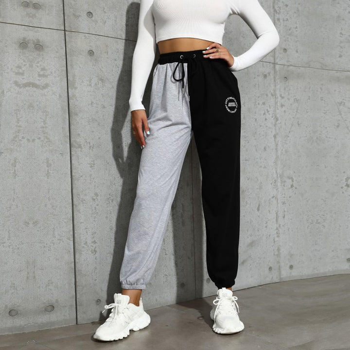 Damen Lässige Trackpant mit hohem Gummibund, Tunnelzug, Seitentaschen und elastischen Bündchen Drune