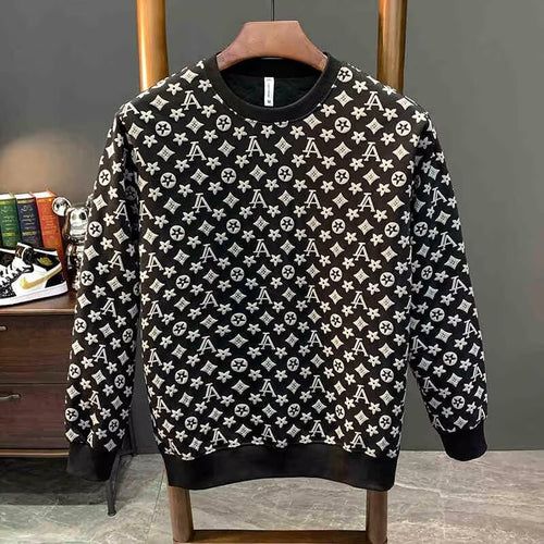 Herren lässiger Sweatshirt mit strukturellem Design Drune