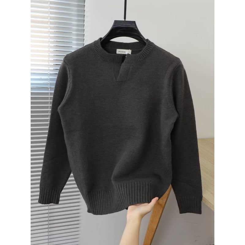 Damen Eleganter Strickpullover mit Stehkragen Drune