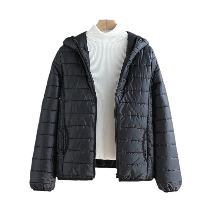 Damen nan gesteppte Kapuzenjacke mit leichter Thermofüllung und verdecktem Reißverschluss Drune