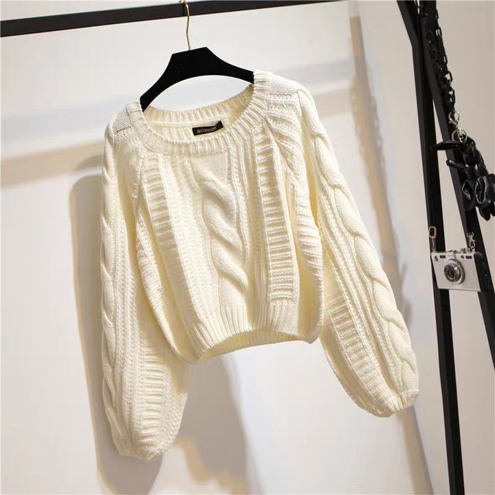 Damen Gemusterter Chunky Pullover Drune